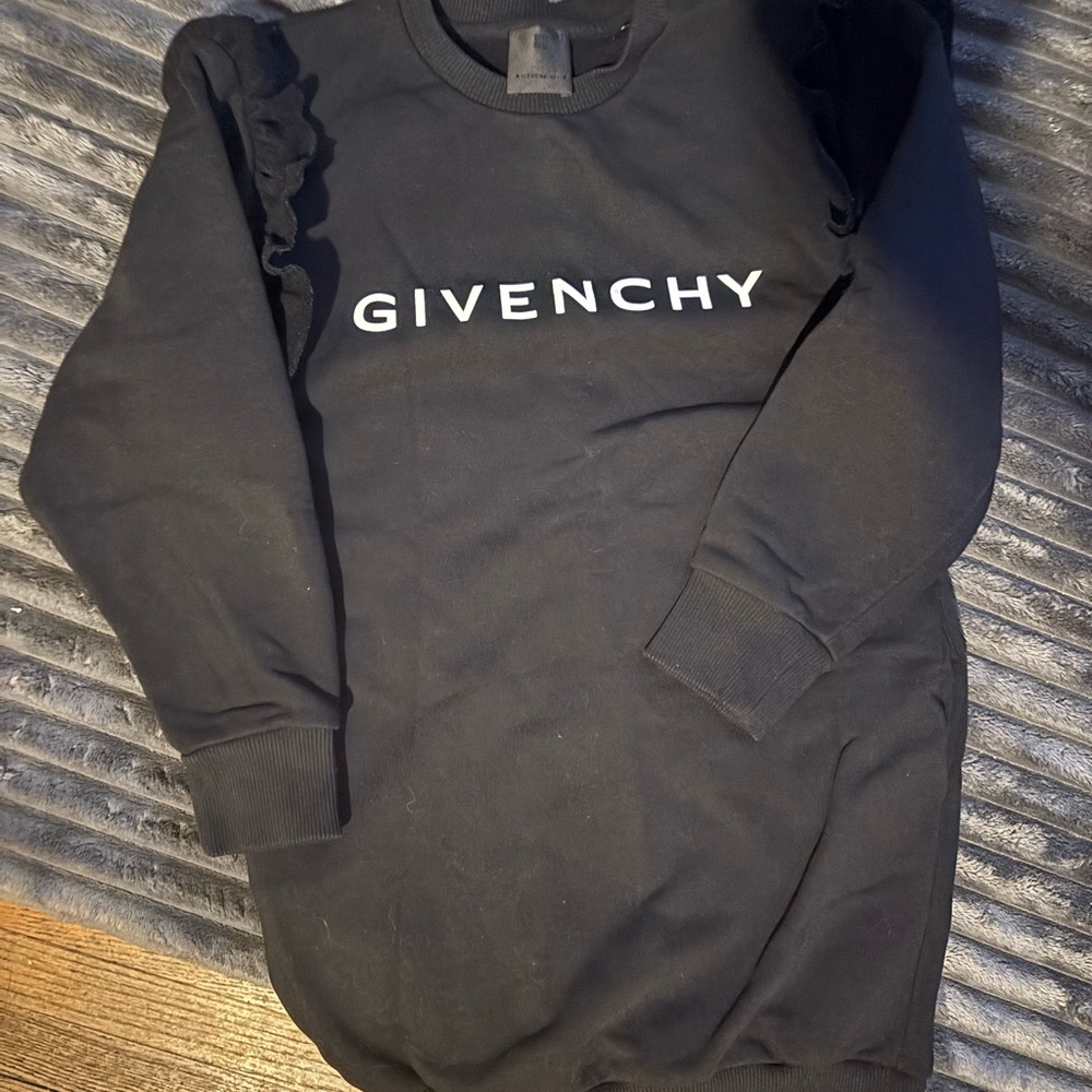 Givenchy Black Logo Sweatshirt Dress